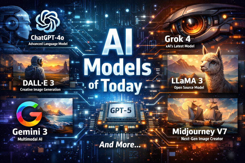 لیست مدل های هوش مصنوعی در سال 2026